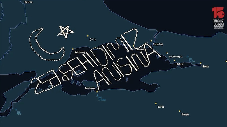 15 Temmuz Şehitleri Anısına Gökyüzünde Anma Etkinliği Düzenlendi