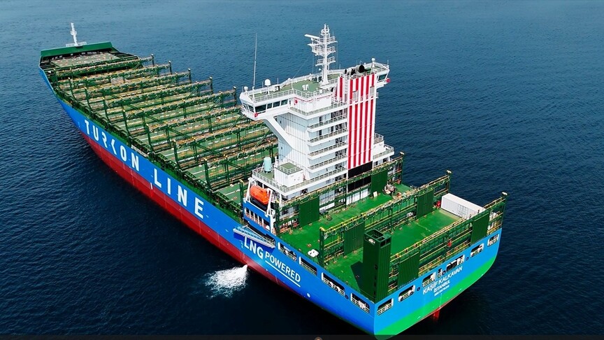 Turkon Line'ın Yeni LNG'li Konteyner Gemisi Hindistan Hattında Faaliyete Geçiyor