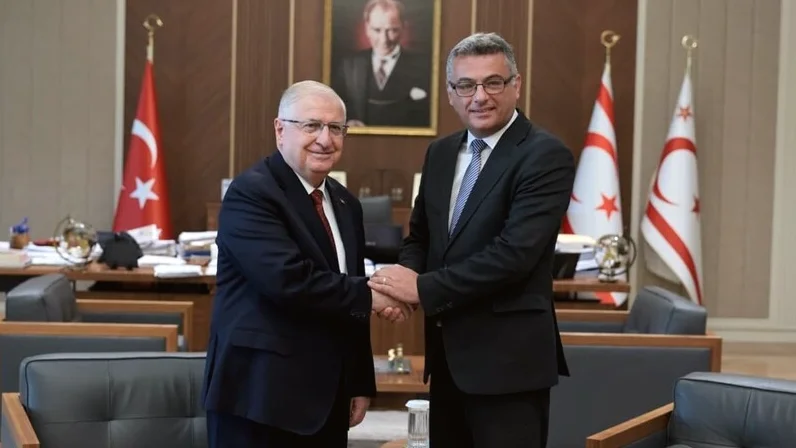 KKTC Cumhurbaşkanı Erhürman, Milli Savunma Bakanı Güler'i Ağırladı