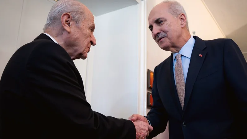 TBMM Başkanı Kurtulmuş, MHP Lideri Bahçeli ile Görüştü