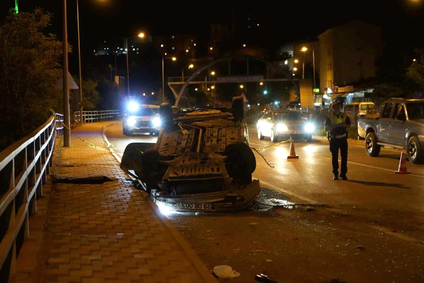 Gümüşhane'de Otomobil Kontrolden Çıktı: 1 Yaralı